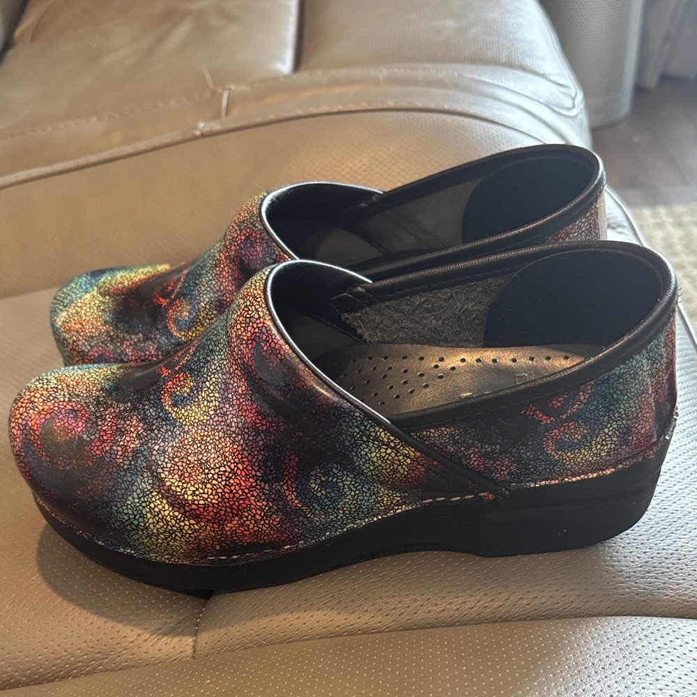 Dansko Multicolor Patterned Mules - image 2